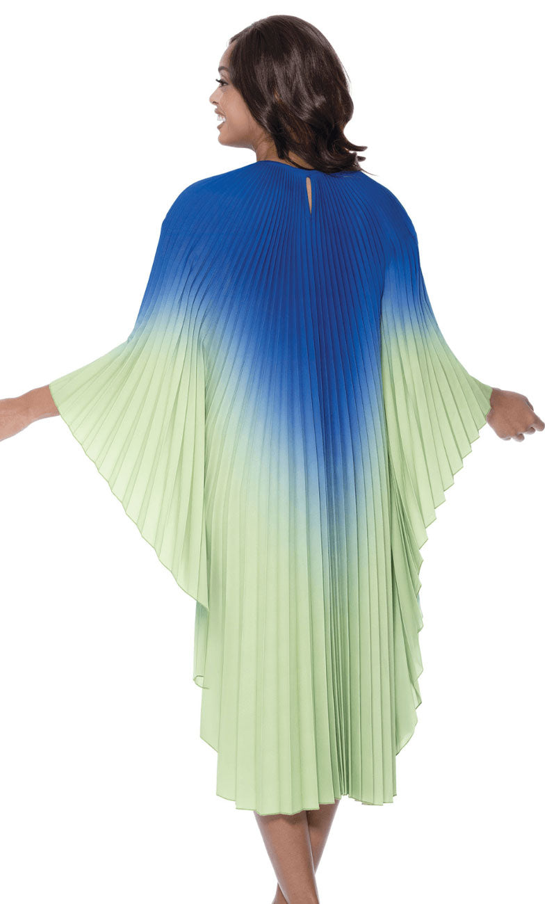 Divine Casual Dress 1742-Lime/Royal, Lime/Royal / XL
