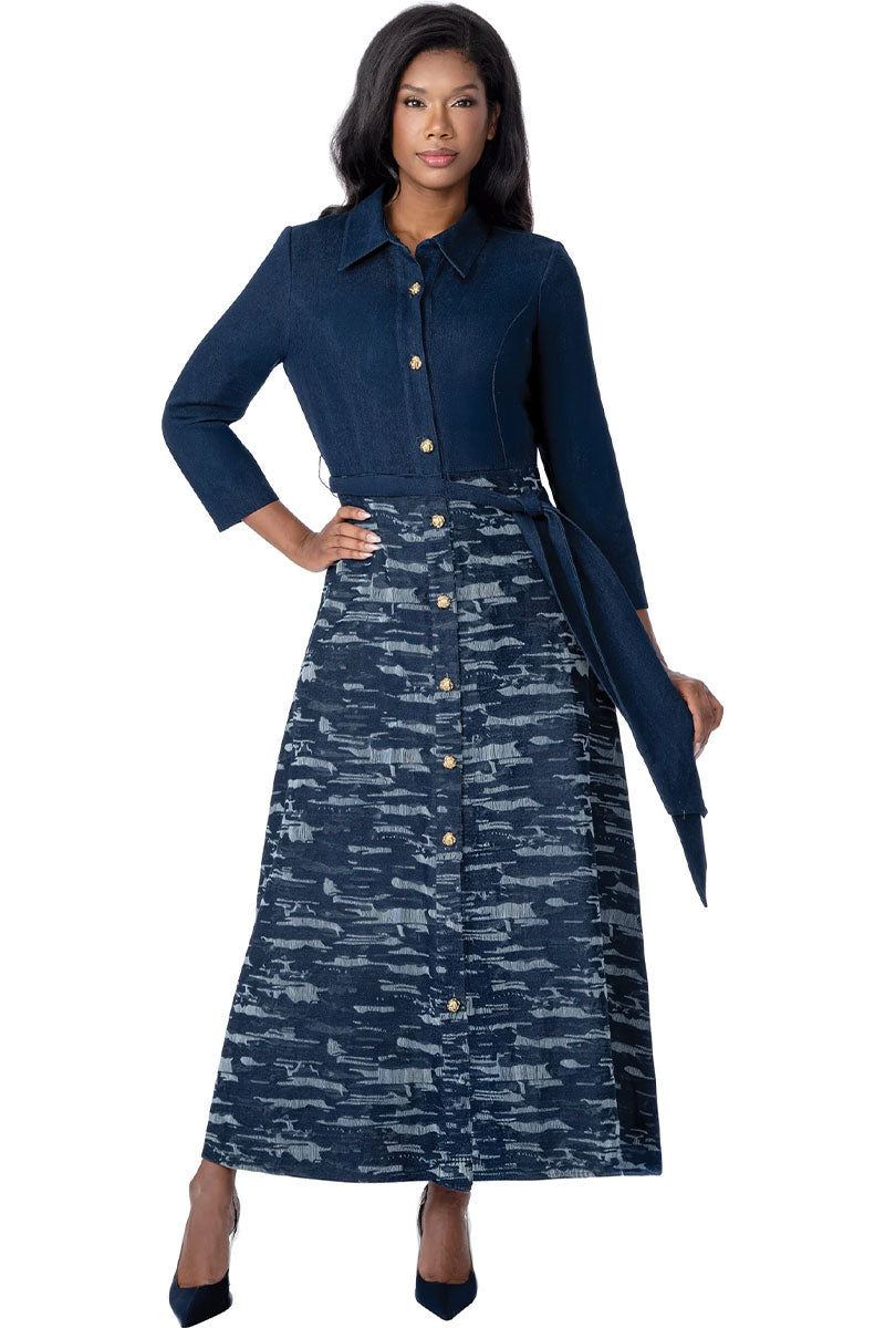 Devine Sport Denim Dress 800321-Blue