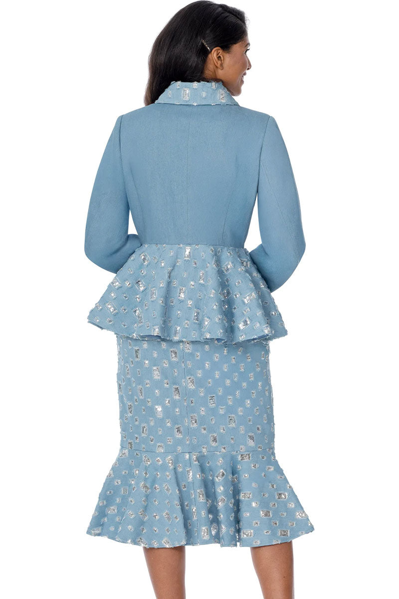 Devine Sport Denim Skirt Suit 800342-Light Blue