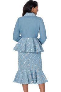 Devine Sport Denim Skirt Suit 800342-Light Blue