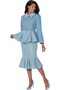 Devine Sport Denim Skirt Suit 800342-Light Blue
