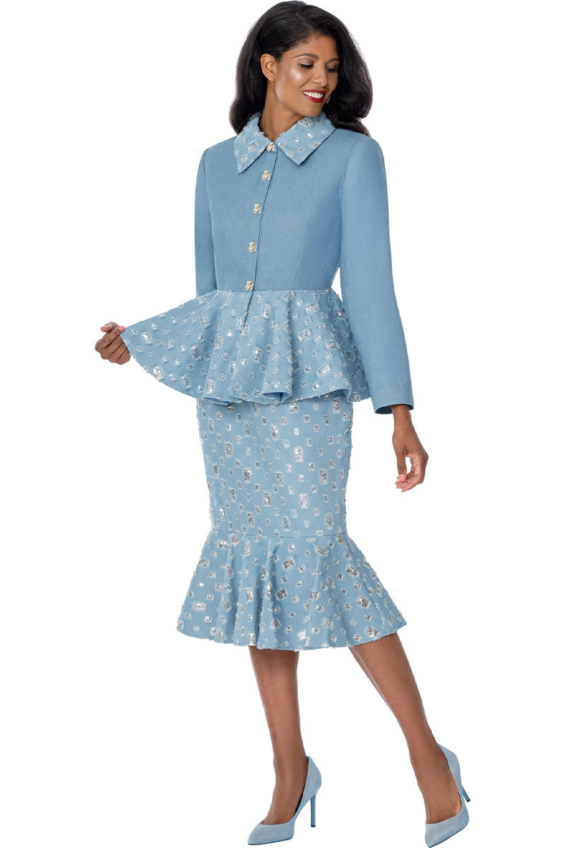 Devine Sport Denim Skirt Suit 800342-Light Blue