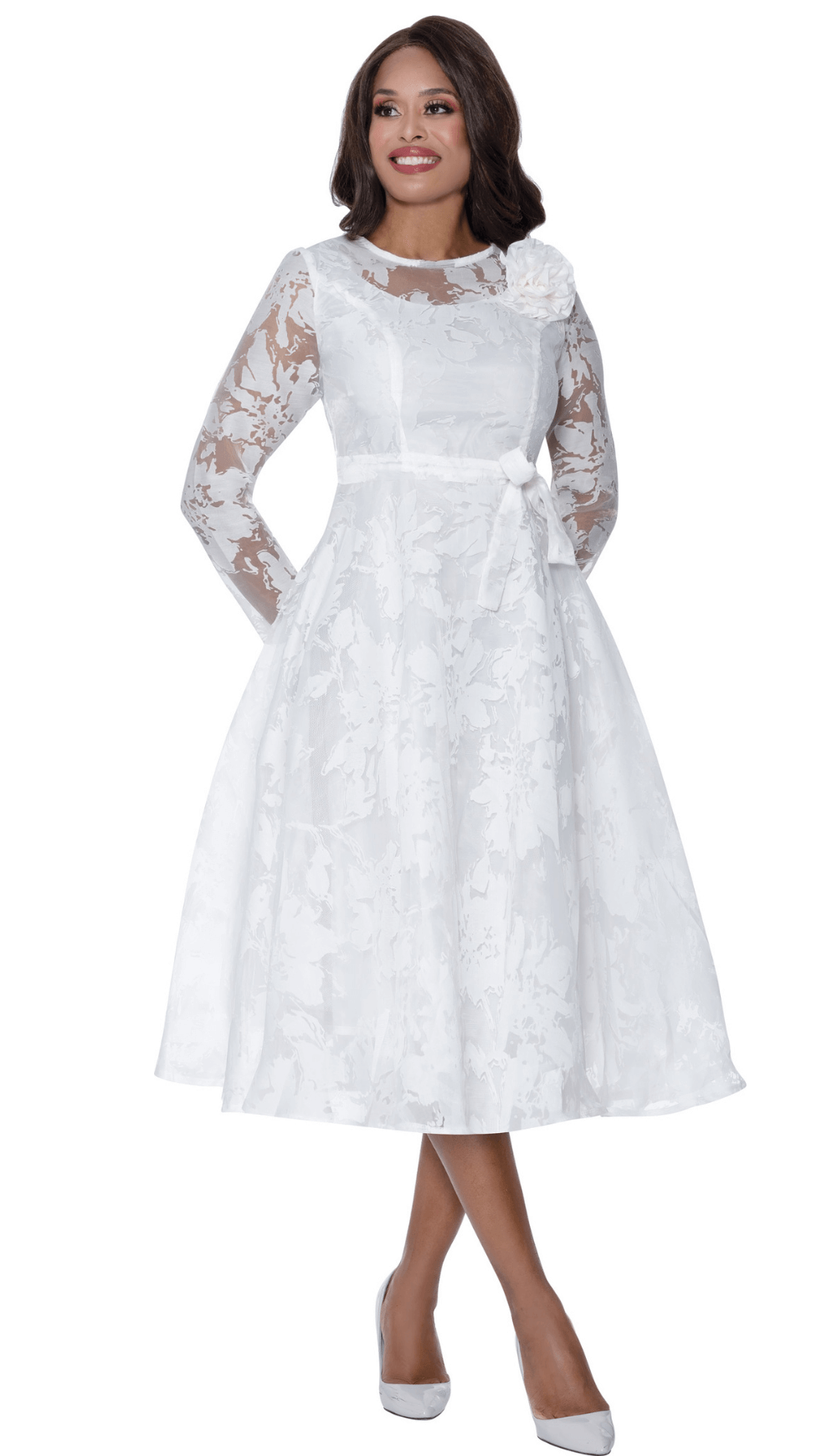Classy Elegant White Cocktail Dress Giovanna D1561 Church Dress White Designer Church Suits Classy Elegant White Cocktail Dress Giovanna D1561 Church Dress White Designer Church Suits