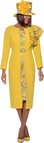Divine Queen Church Dress 2032C-Yellow