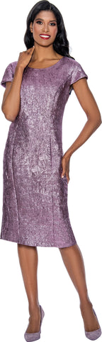 Divine Queen Church Dress 2182C-Purple - Church Suits For Less