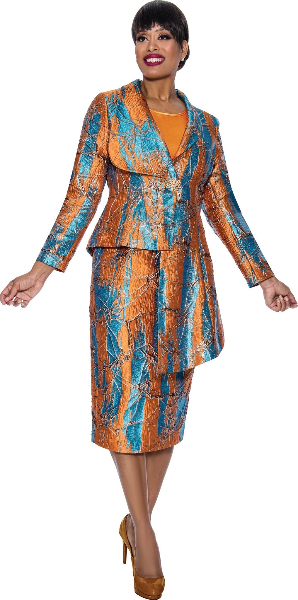 Divine Queen Skirt Suit 2203C-Multi - Church Suits For Less