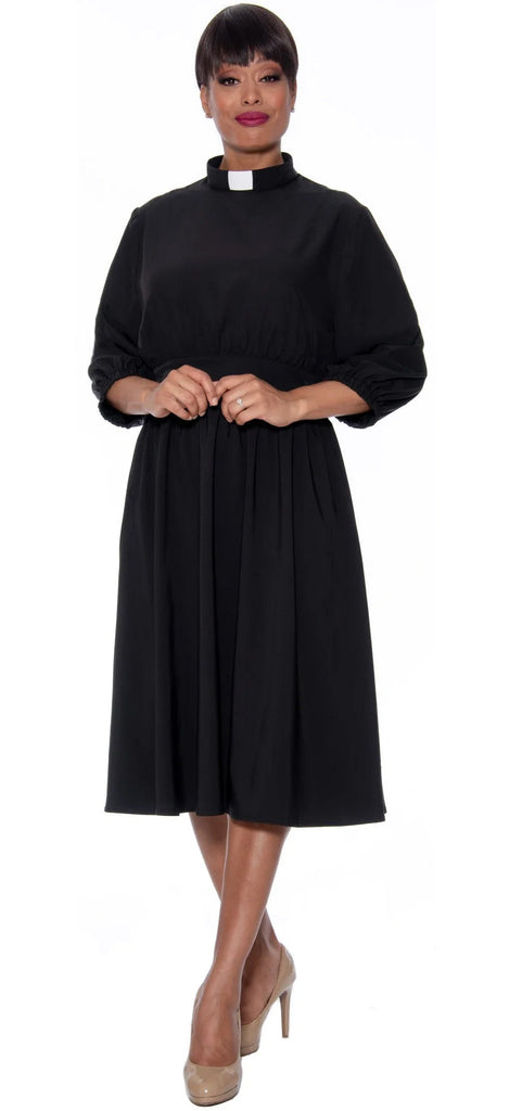 Divine Clergy Dress RR9151C-Black - Church Suits For Less