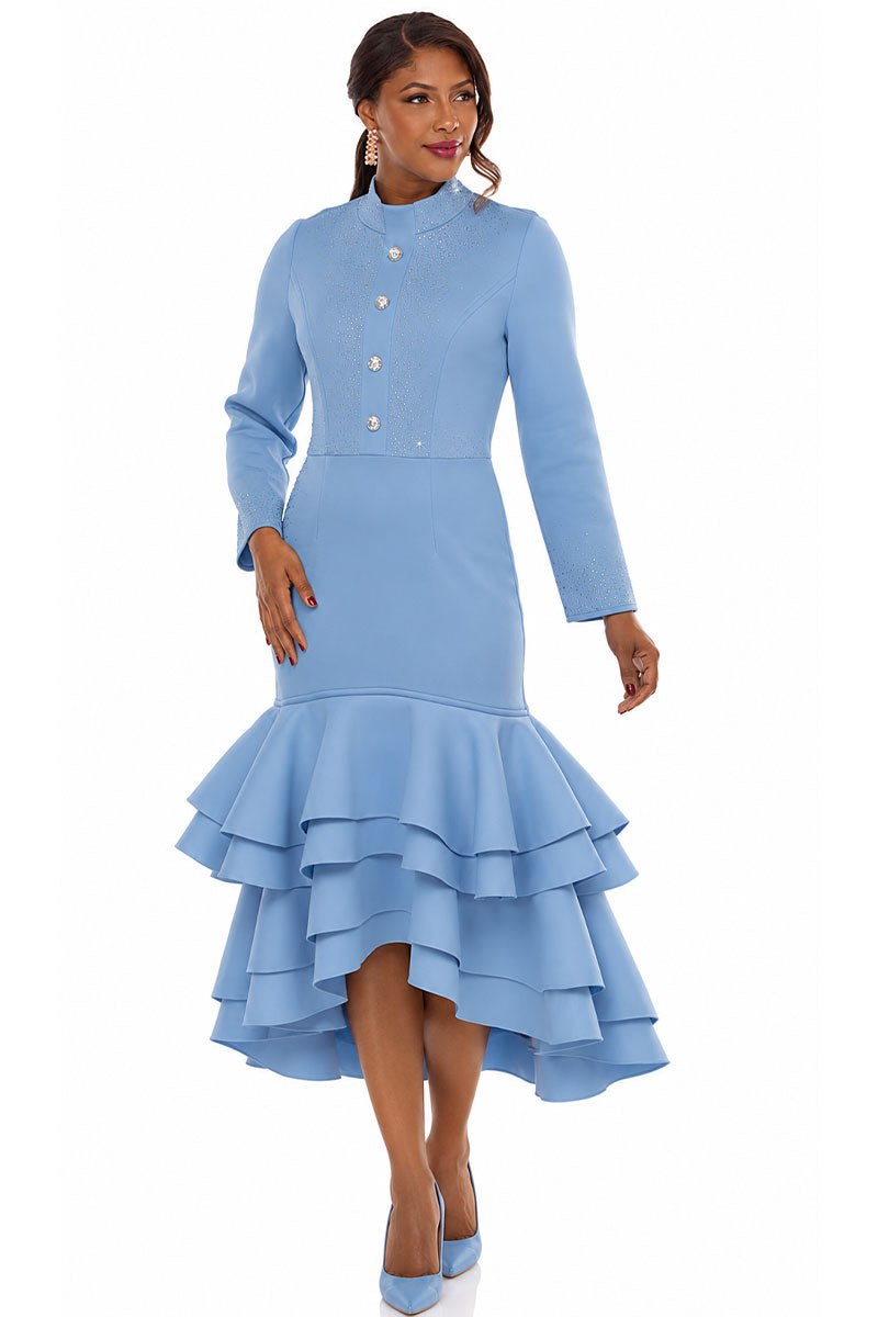Donna Vinci Dress 12301-Dusk Blue