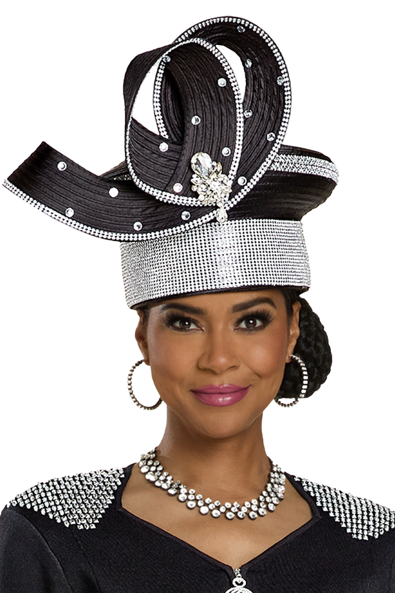 Donna Vinci Knit Skirt Suit  13453-Black/Silver