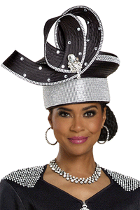 Donna Vinci Knit Skirt Suit  13453-Black/Silver