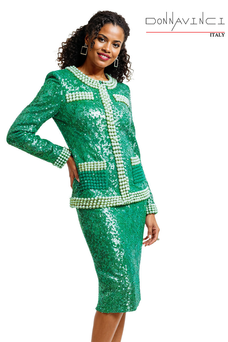 Donna Vinci Church Suit 12234-Peppermint