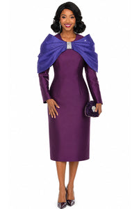 Donna Vinci Dress 12291-Plum/Violet