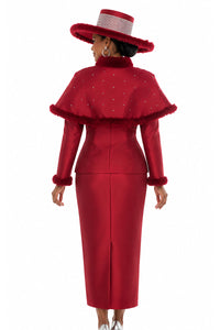 Donna Vinci Skirt Suit 12240-Burgundy