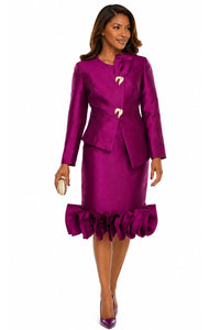 Donna Vinci Skirt Suit 12292-Magenta