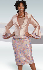 Donna Vinci Dress 5841C-Blush - Church Suits For Less