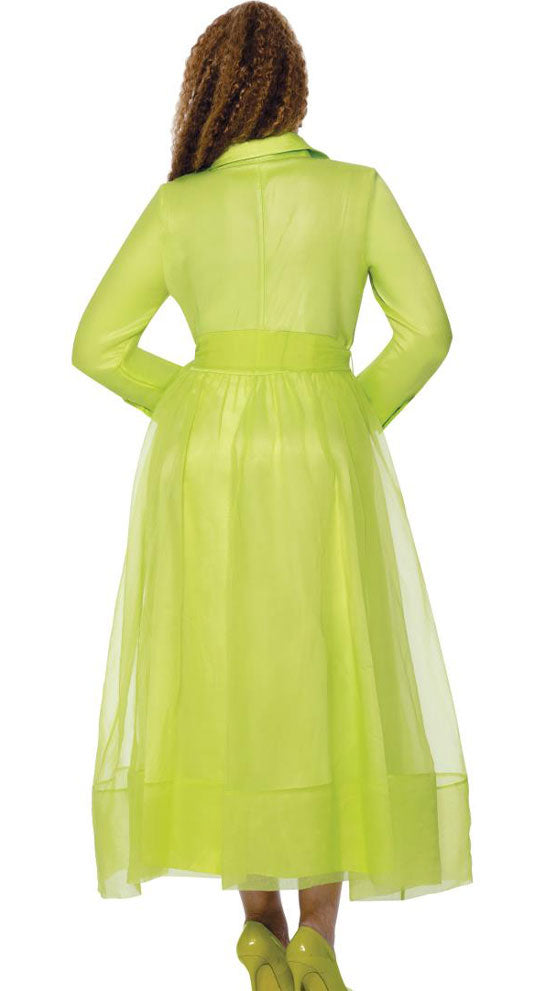 lime green church dress Donna Vinci 5858 Church Dress Lime Punch / 10
