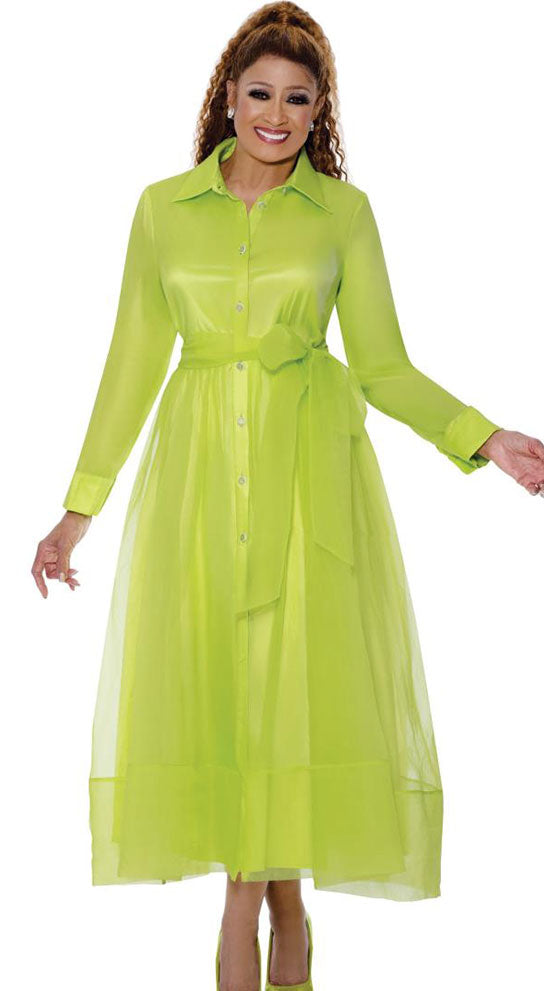 Dorinda Clark Cole Dress 309501C-Lime - Church Suits For Less