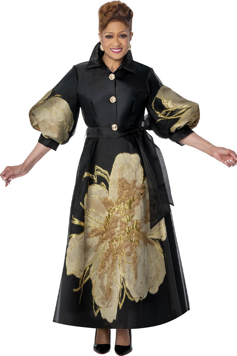 Dorinda Clark Cole Church Dress 310321-Black/Gold