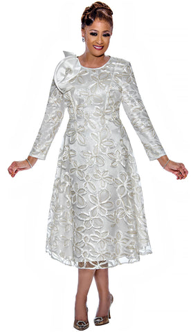 Dorinda Clark Cole Dress 5271-White - Church Suits For Less