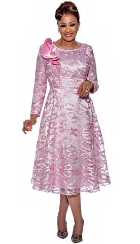 Dorinda Clark Cole Dress 5271-Pink - Church Suits For Less