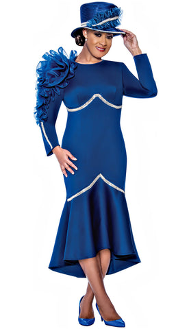 Dorinda Clark Cole Skirt Suit 5481-Royal Blue - Church Suits For Less