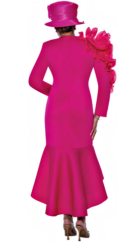 Dorinda Clark Cole Skirt Suit 5481-Magenta - Church Suits For Less