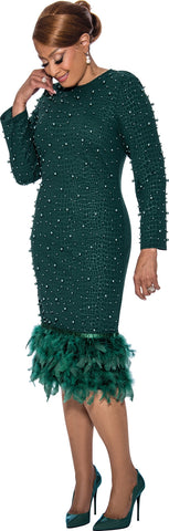 Dorinda Clark Cole Dress 5031-Green - Church Suits For Less