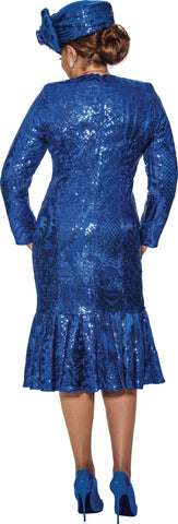 Dorinda Clark Cole Dress 5121-Royal Blue - Church Suits For Less
