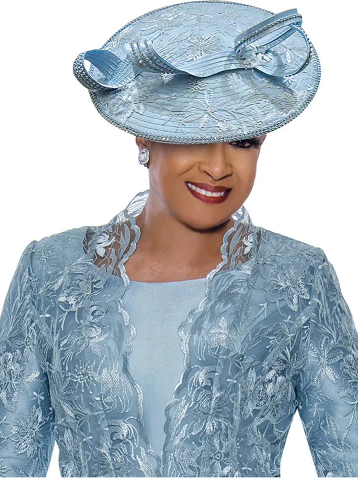 Dorinda Clark Cole Hat 5312 Blue - Church Suits For Less