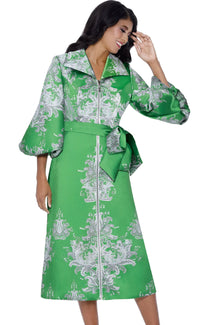 Church Dress By Nubiano 100301C-Green