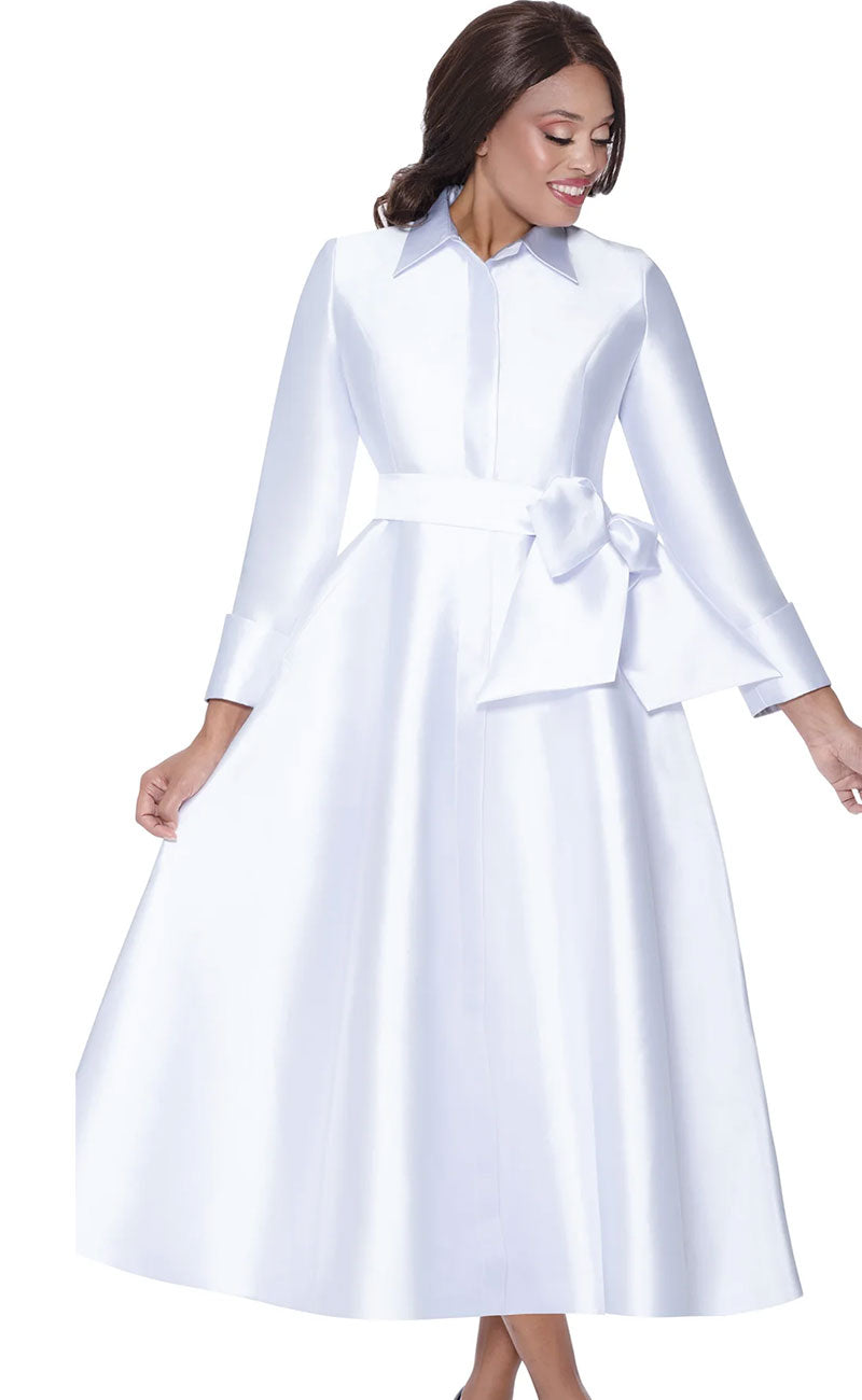 Church Dress By Nubiano 100311-White – Church suits for less