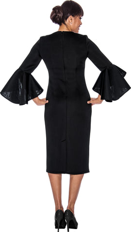 Church Dress By Nubiano 12081-Black - Church Suits For Less