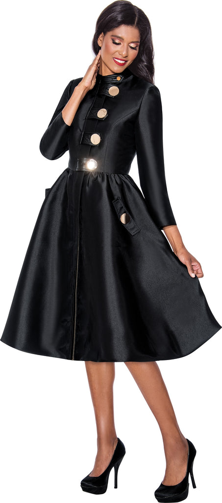 Church Dress By Nubiano 12241-Black - Church Suits For Less