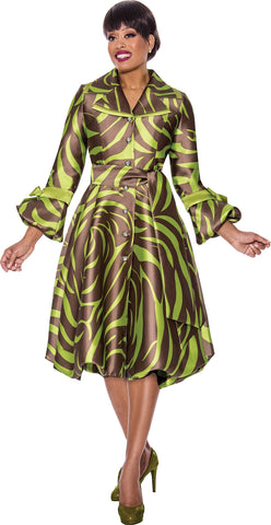Church Dress By Nubiano 1771-Green - Church Suits For Less