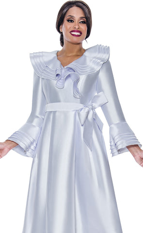 Church Dress By Nubiano 12281-White - Church Suits For Less
