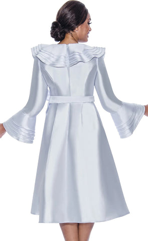 Church Dress By Nubiano 12281-White - Church Suits For Less