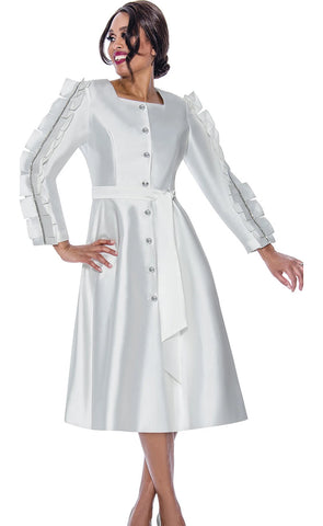 Church Dress By Nubiano 12381 - White - Church Suits For Less