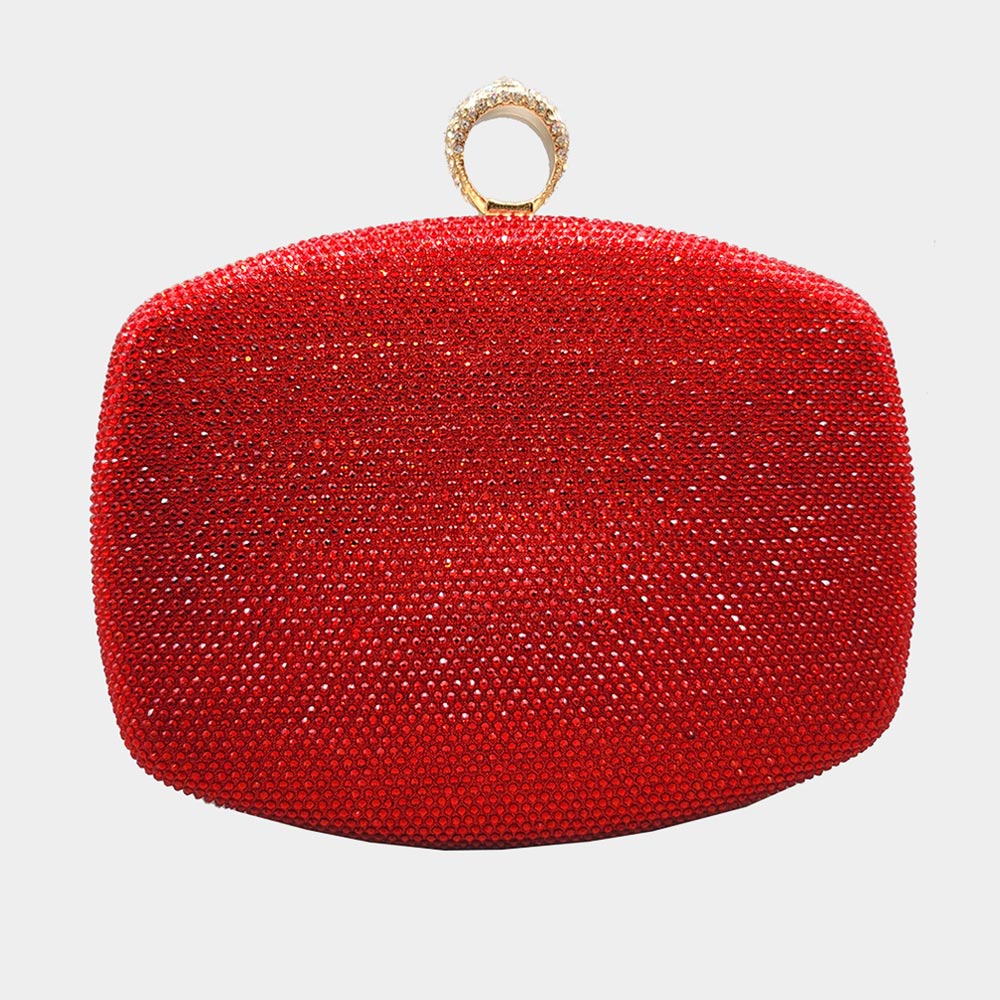 Women Fashion Clutch BDF-10081 Red - Church Suits For Less