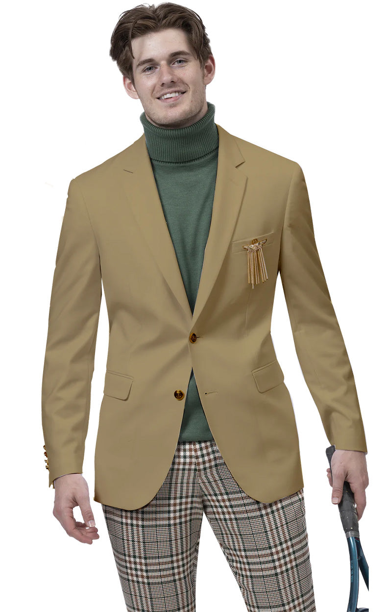 Tan Wear Less EJ Samuel Modern Fit Blazer J170-Tan – Church suits for less