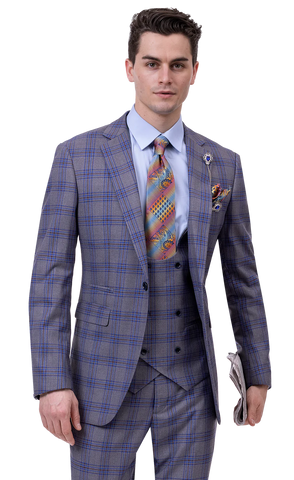 EJ Samuel Modern Fit Suit Suit M2764 - Church Suits For Less