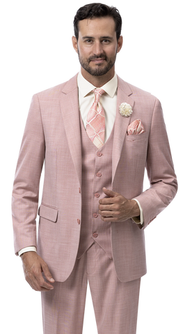 EJ Samuel Modern Fit Suit M18022 - Mauve - Church Suits For Less