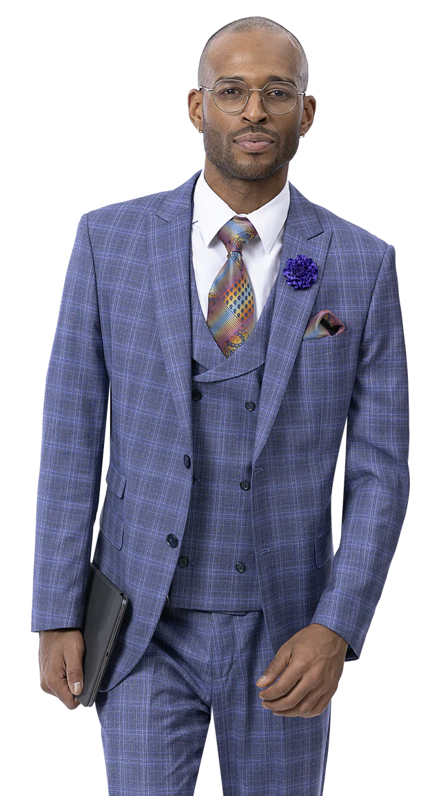 EJ Samuel Modern Fit Suit M2777C - Church Suits For Less