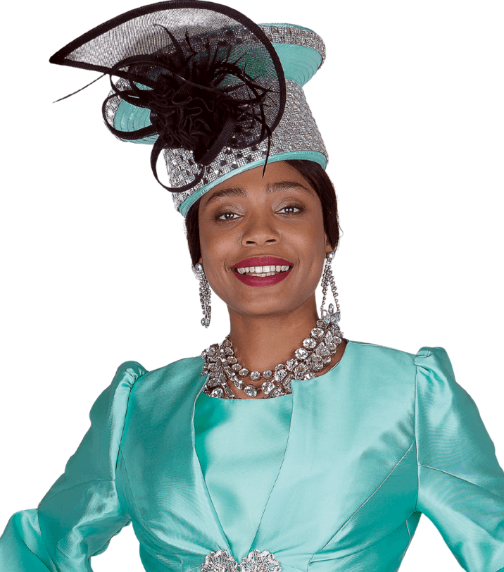 Champagne Italy Church Hat 6073-Light Green