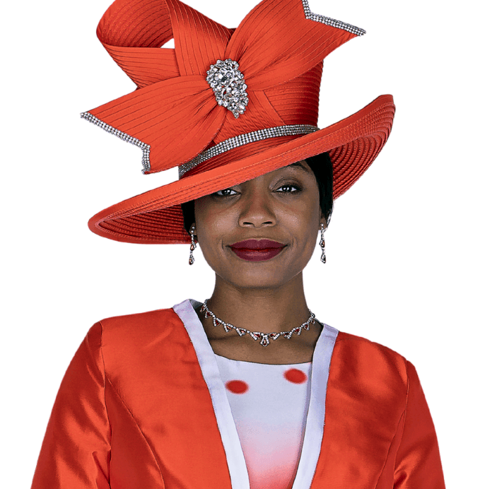 Champagne Italy Church Hat 6069-Red