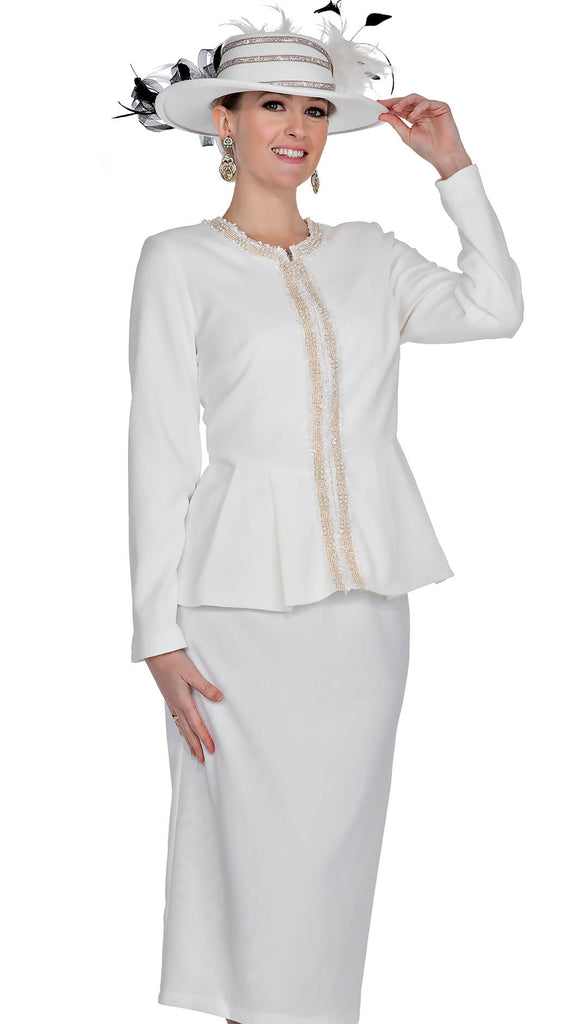 Elite Champagne Church Suit 5958 - Church Suits For Less