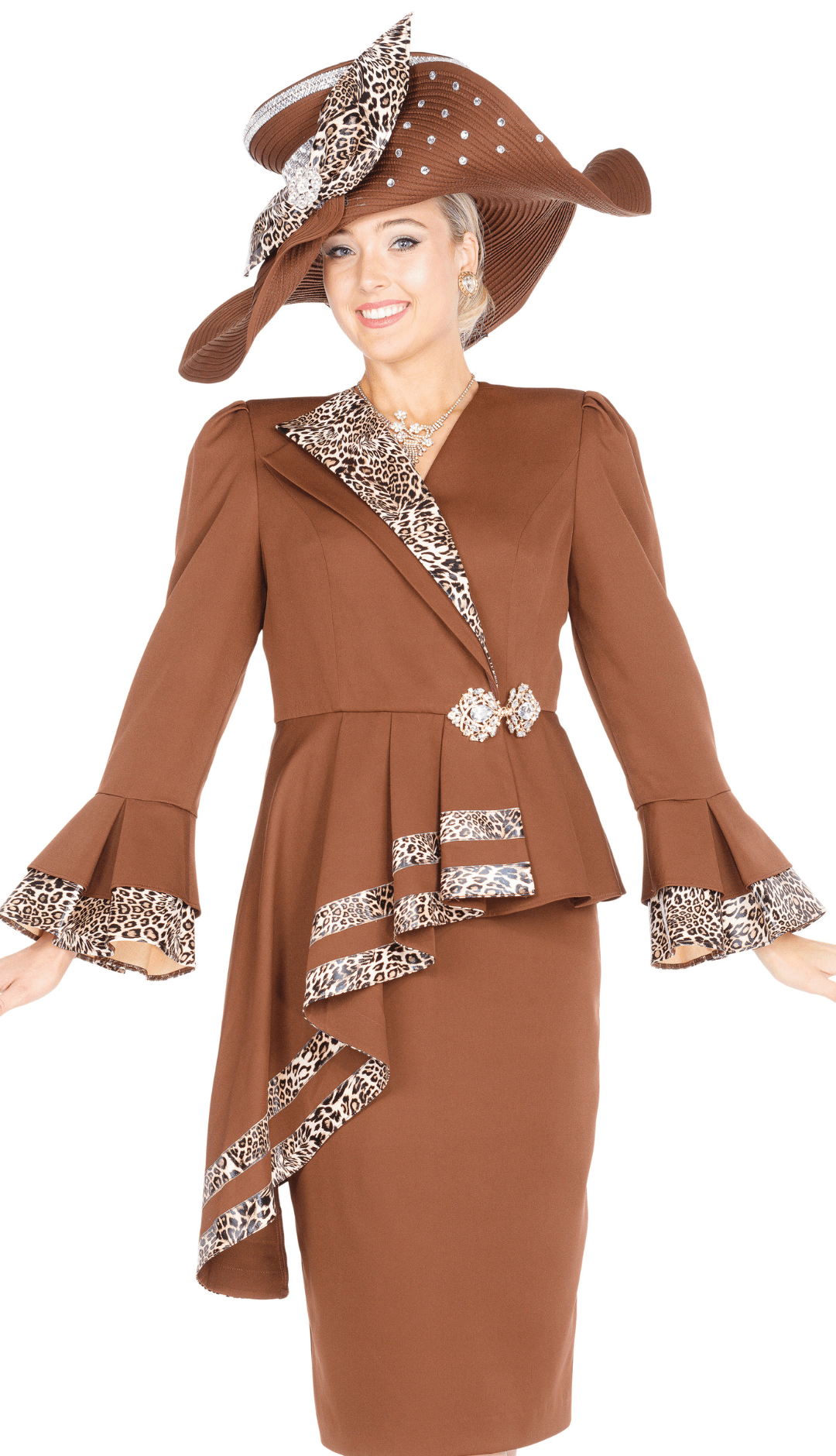 Elite Champagne Church Suit 6154-Brown, Brown / 22 / No Hat | Church Suits For Less Elite Champagne Church Suit 6154-Brown, Brown / 22 / No Hat | Church Suits For Less