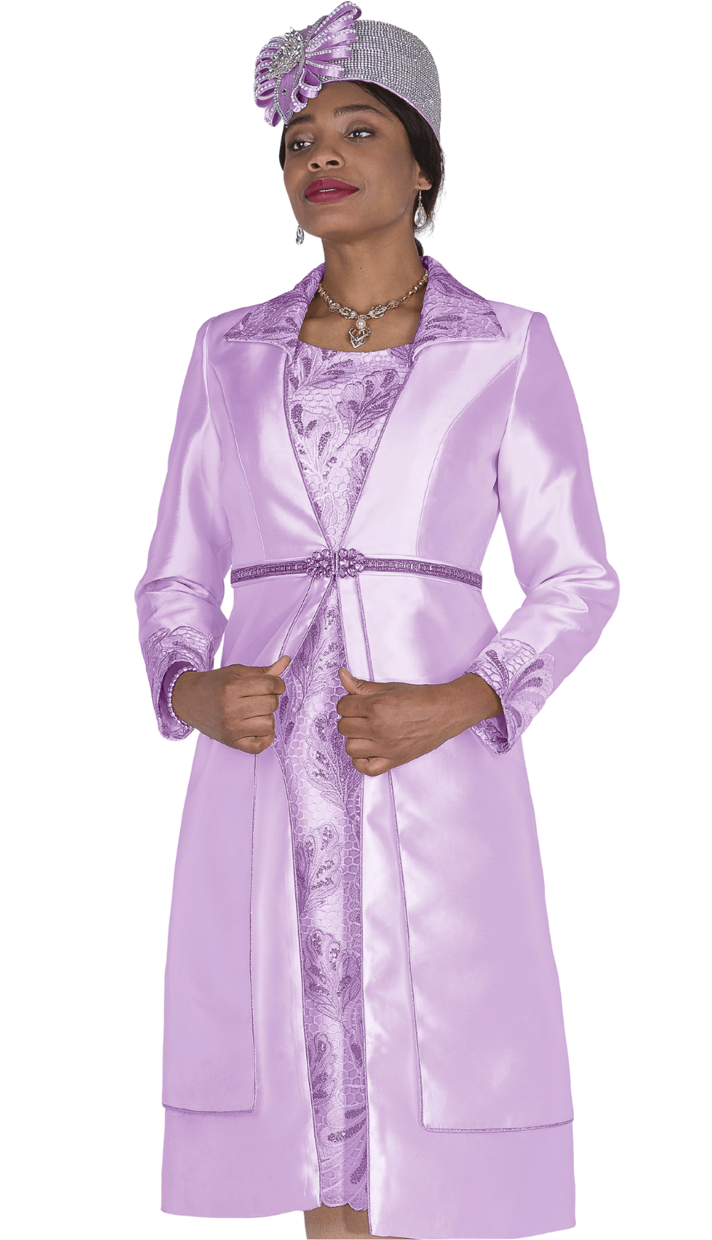 Elite Champagne Dress Suit 6358, Lilac / 10 / Add Hat +