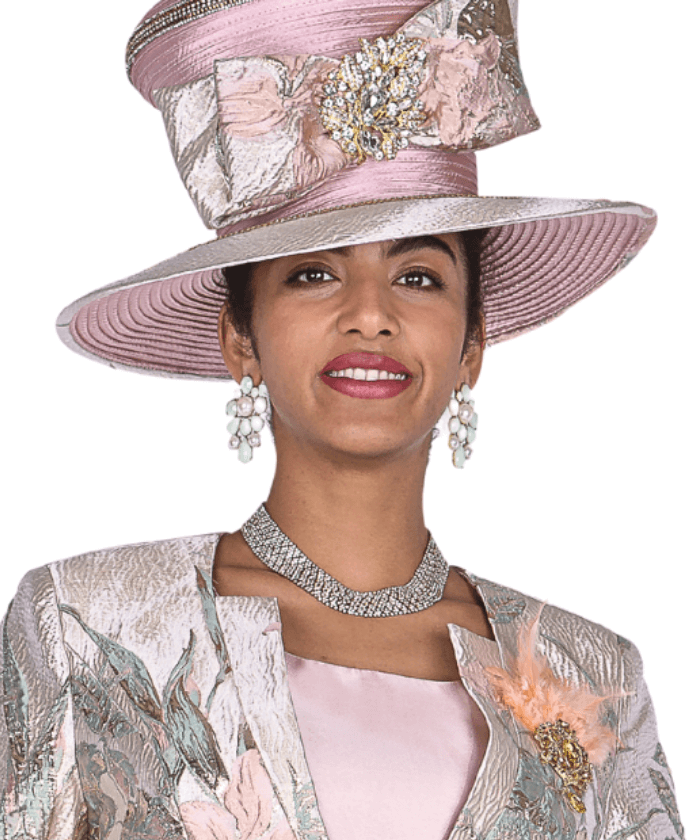 Elite Champagne Women Church Hat 6161-Pink