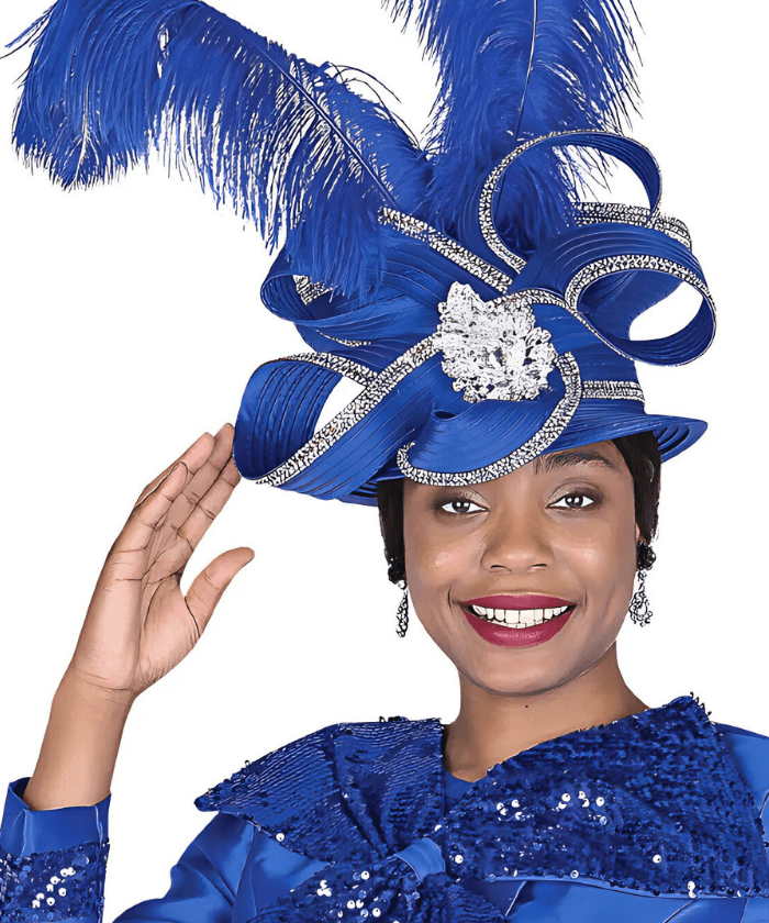 Elite Champagne Women Church Hat 6168-Royal