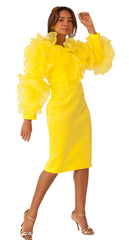 For Her Dress 82168C-Yellow - Church Suits For Less